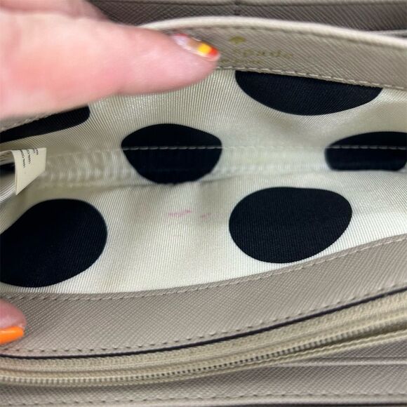 Kate Spade Women's Zip-Around Wallet Multicolor Polka Dot Saffiano Leather - Picture 9 of 16